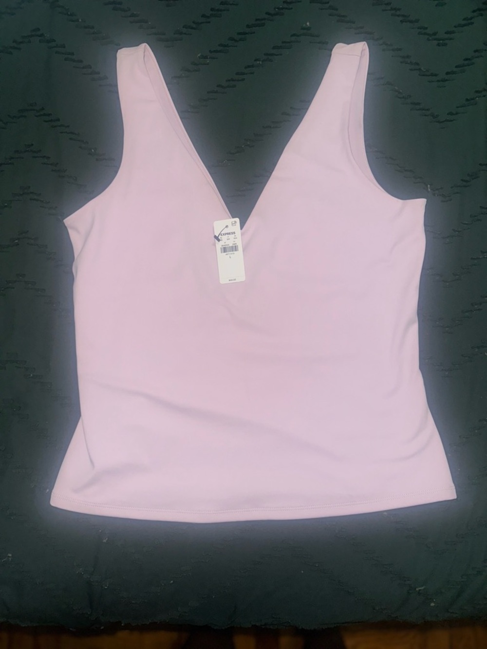 Express - Women's V-Neck Essential Tank Top - Light Pink